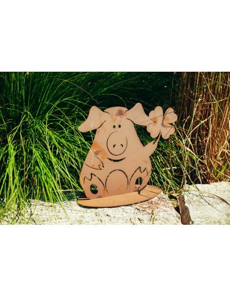 Glücksschwein Lucky - aus Metall, Höhe 31 cm