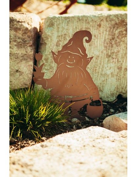 Deko Gartenwichtel - Hugo, aus Edelrost, Höhe 44 cm