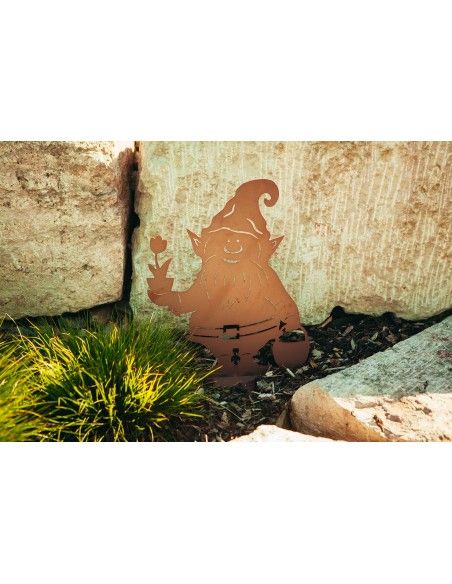 Deko Gartenwichtel - Hugo, aus Edelrost, Höhe 44 cm