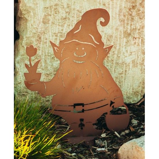 Deko Gartenwichtel - Hugo, aus Edelrost, Höhe 44 cm