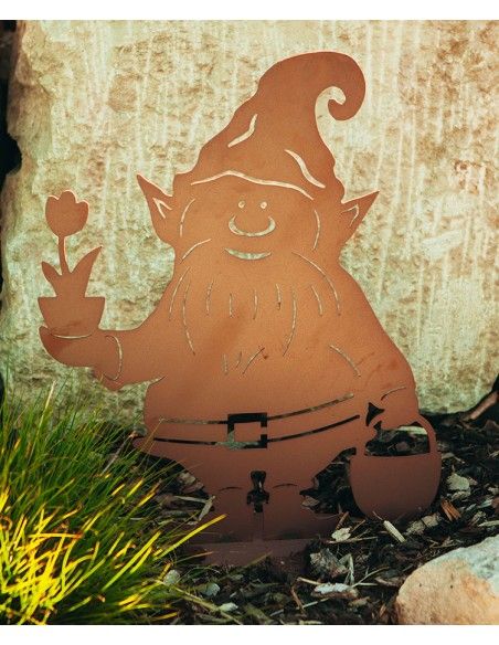 Deko Gartenwichtel - Hugo, aus Edelrost, Höhe 44 cm