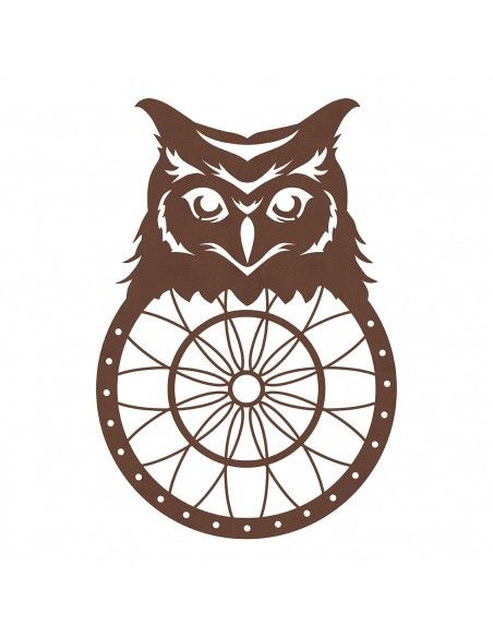 Eulen Traumfänger - aus Edelrost, Höhe 30 cm