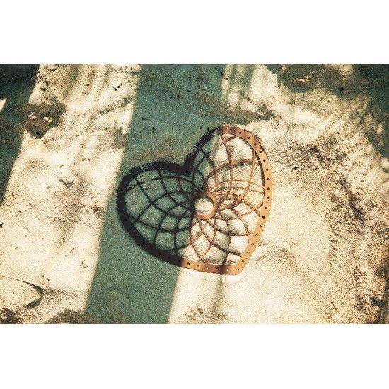 Herz Traumfänger - aus Edelrost, Höhe 31,5 cm