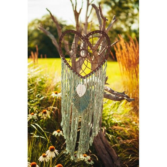 Herz Traumfänger - aus Edelrost, Höhe 31,5 cm