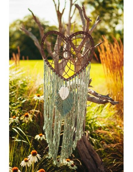 Herz Traumfänger - aus Edelrost, Höhe 31,5 cm