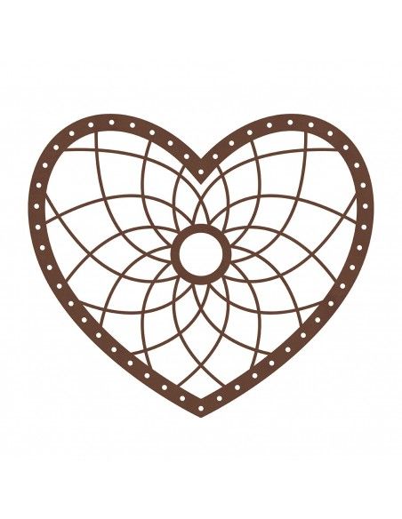 Herz Traumfänger - aus Edelrost, Höhe 31,5 cm