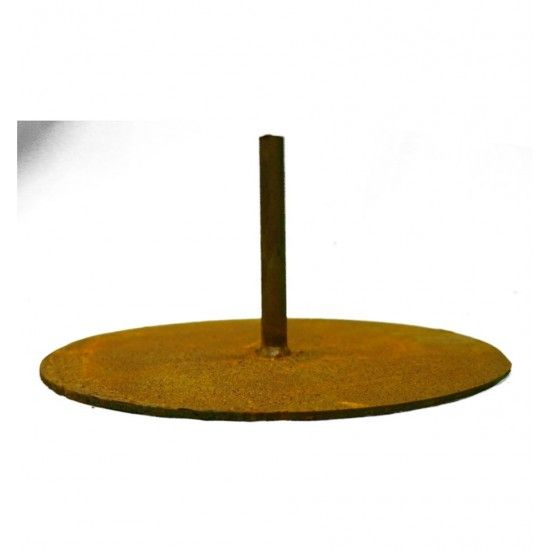 Standplatten und Bodenplatten und Standringe  Platte mit Rohr - Standplatte für Gartenstecker, Durchmesser 27 cm 
Platte Ø 27 c
