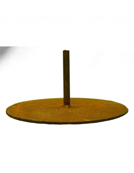 Standplatten und Bodenplatten und Standringe  Platte mit Rohr - Standplatte für Gartenstecker, Durchmesser 27 cm 
Platte Ø 27 c
