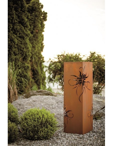 30 x 30 cm Rostsäule mit Blüten-Motiv, Höhe 100 cm Säule mit Blütenmotiv aus Edelrost
Diese Säule ist ein wahrer Hingucker. Bes
