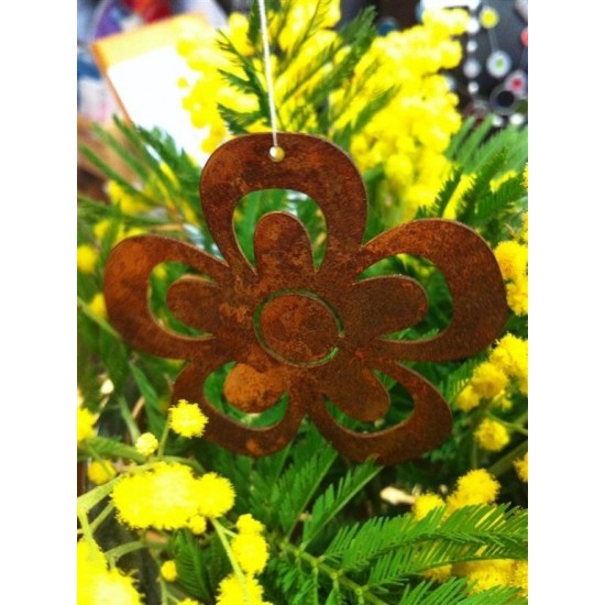 Edelrost Blume als Frühlingsdeko