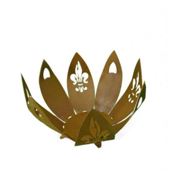 ausgefallene Tischdekoration  Schale Blüte mit Lilien-Ornamenten 
Ø 25cm
