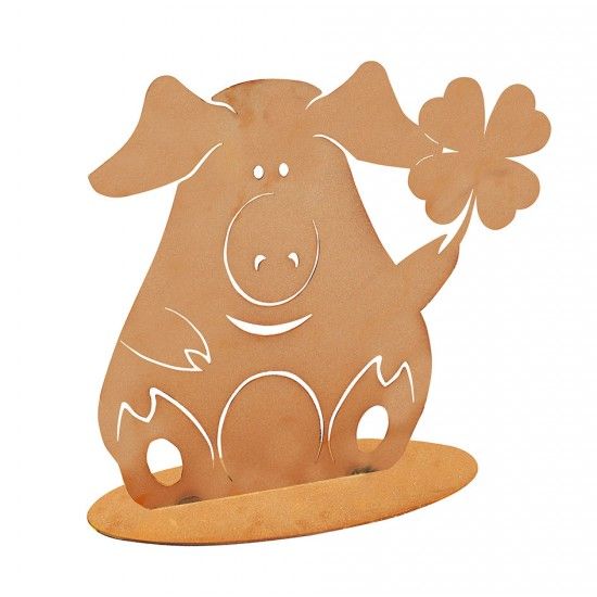 Glücksschwein Lucky - aus Metall, Höhe 31 cm