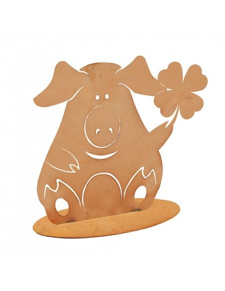 Glücksschwein Lucky - aus Metall, Höhe 31 cm