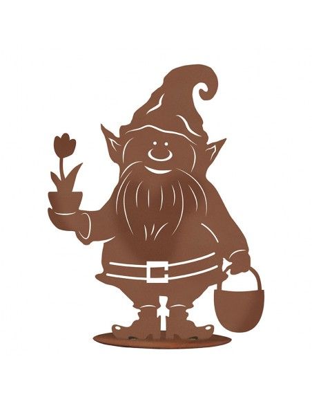 Deko Gartenwichtel - Hugo, aus Edelrost, Höhe 44 cm