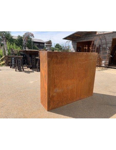 Blumentöpfe - Pflanztöpfe in Edelrost Metall Hochbeet schmal Pflanz-Raumteiler - Rechteckig Breite 120 cm Höhe 100 cm  Tiefe 30c Blumentöpfe - Pflanztöpfe in Edelrost Metall Hochbeet schmal Pflanz-Raumteiler - Rechteckig Breite 120 cm Höhe 100 cm  Tiefe 30c
