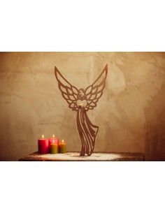 Metall Weihnachtsengel als Teelichthalter - Höhe 57,5 cm 2