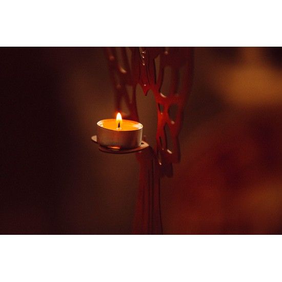 Metall Weihnachtsengel als Teelichthalter - Höhe 57,5 cm