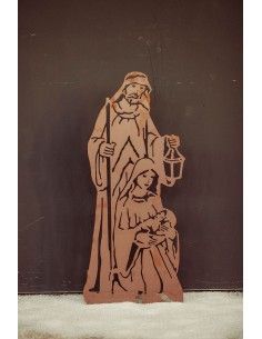 Heilige Familie Krippenzene - Metall - Höhe 76 cm 2