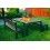 Ausstellungstück Abholangebot Metall Grilltisch mit Bambusholz - Länge 200 cm - Outdoor Gartenküche 