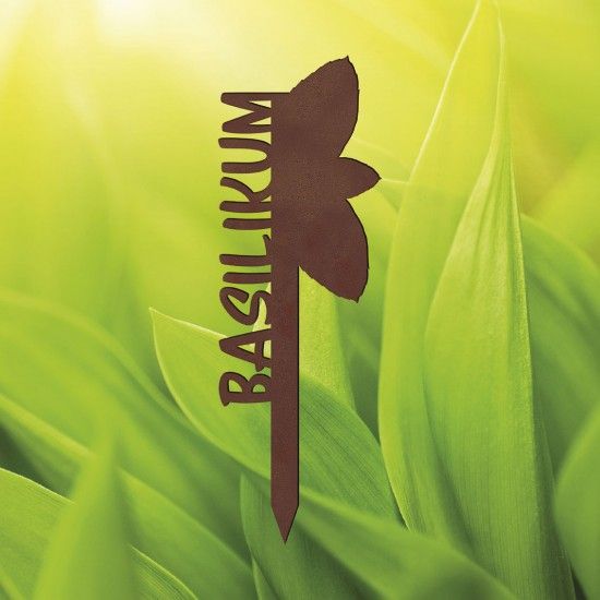 Filigraner Kräuterstecker aus Metall - Basilikum