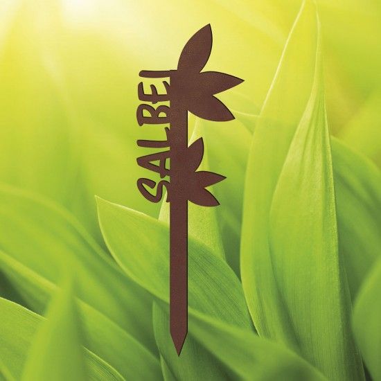 Filigraner Kräuterstecker aus Metall – Salbei