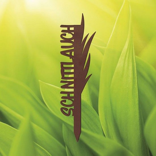 Filigraner Kräuterstecker aus Metall – Schnittlauch