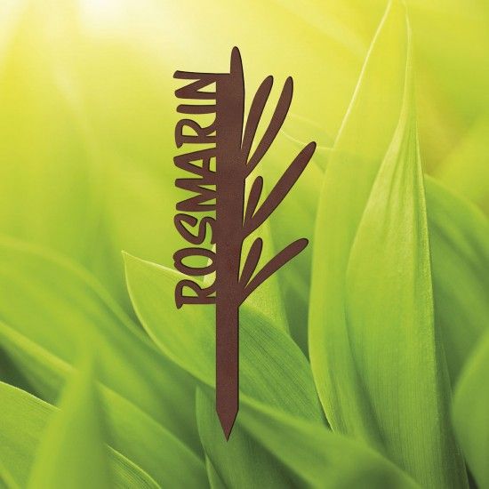 Filigraner Kräuterstecker aus Metall – Rosmarin