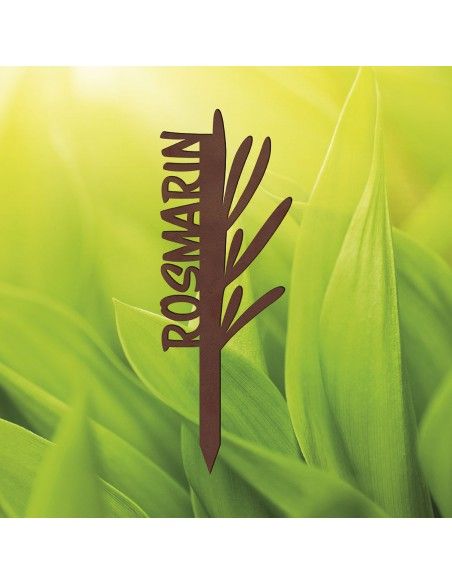 Filigraner Kräuterstecker aus Metall – Rosmarin