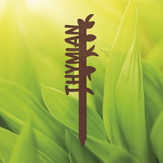 Filigraner Kräuterstecker aus Metall – Thymian