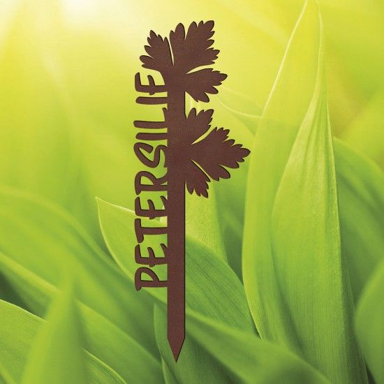 Filigraner Kräuterstecker aus Metall – Petersilie