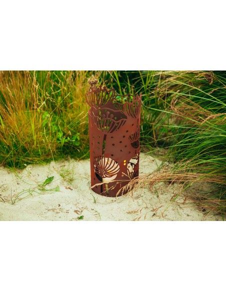 Edelrost Windlicht - Pusteblumen - Ø 19,5 cm