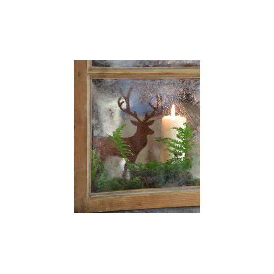 Herbstdeko Rehfamilie 3er Reh + Kitz inkl. Hirsch kleine Variante - Set Liebevoll arrangierte Miniatur-Landschaft bestehend aus 