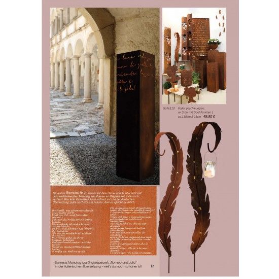 Frühling / Ostern Edelrost Deko Katalog 2019 gratis mit tollen Gartendeko Rost Ideen 

Momentan als Print  vergriffen! Bitte n