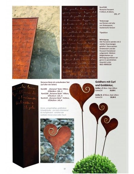 Frühling / Ostern Edelrost Deko Katalog 2019 gratis mit tollen Gartendeko Rost Ideen 

Momentan als Print  vergriffen! Bitte n