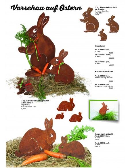 Frühling / Ostern Edelrost Deko Katalog 2019 gratis mit tollen Gartendeko Rost Ideen 

Momentan als Print  vergriffen! Bitte n