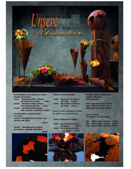 Frühling / Ostern Edelrost Deko Katalog 2019 gratis mit tollen Gartendeko Rost Ideen 

Momentan als Print  vergriffen! Bitte n