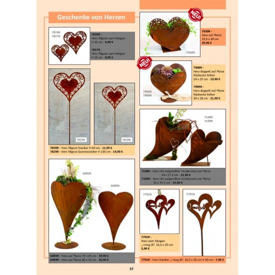 Frühling / Ostern Edelrost Deko Katalog 2019 gratis mit tollen Gartendeko Rost Ideen 

Momentan als Print  vergriffen! Bitte n