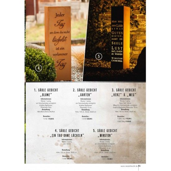 Frühling / Ostern Edelrost Deko Katalog 2019 gratis mit tollen Gartendeko Rost Ideen 

Momentan als Print  vergriffen! Bitte n