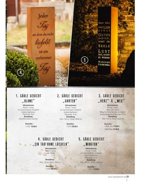 Frühling / Ostern Edelrost Deko Katalog 2019 gratis mit tollen Gartendeko Rost Ideen 

Momentan als Print  vergriffen! Bitte n