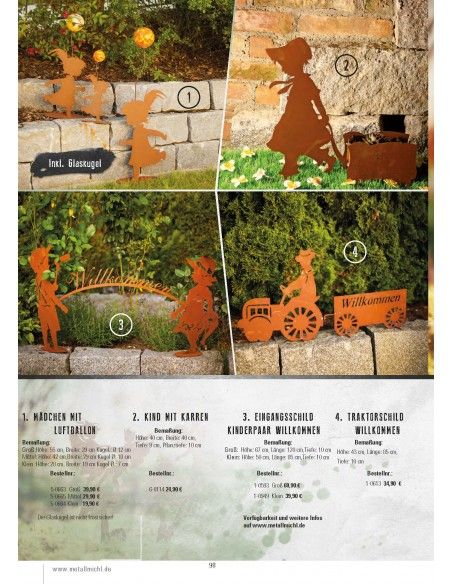 Frühling / Ostern Edelrost Deko Katalog 2019 gratis mit tollen Gartendeko Rost Ideen 

Momentan als Print  vergriffen! Bitte n