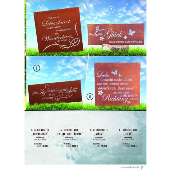 Frühling / Ostern Edelrost Deko Katalog 2019 gratis mit tollen Gartendeko Rost Ideen 

Momentan als Print  vergriffen! Bitte n