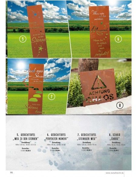 Frühling / Ostern Edelrost Deko Katalog 2019 gratis mit tollen Gartendeko Rost Ideen 

Momentan als Print  vergriffen! Bitte n