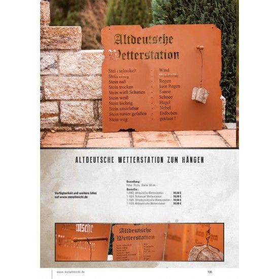 Frühling / Ostern Edelrost Deko Katalog 2019 gratis mit tollen Gartendeko Rost Ideen 

Momentan als Print  vergriffen! Bitte n