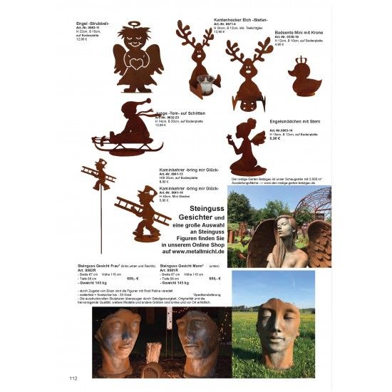 Frühling / Ostern Edelrost Deko Katalog 2019 gratis mit tollen Gartendeko Rost Ideen 

Momentan als Print  vergriffen! Bitte n