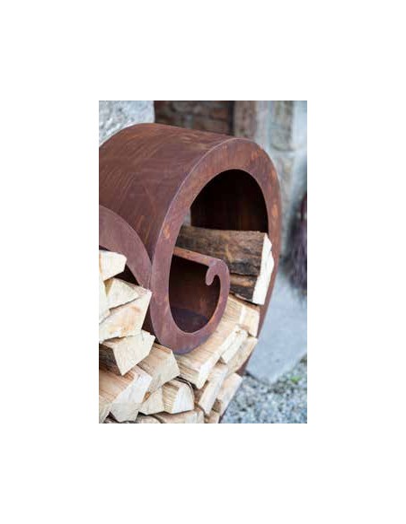 Kaminholzregale und Herzen Herz Holzstapler XL Kaminholzregal - Most loved - 100 cm hoch auf einerseite geschlossen Premium Kami