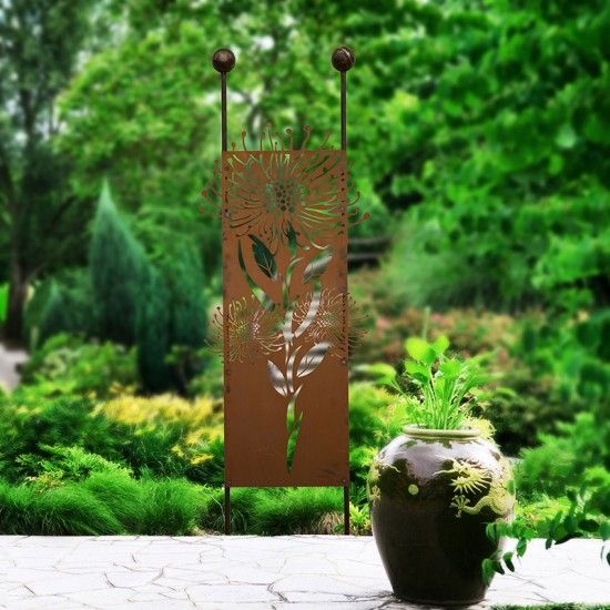 Blumen Sichtschutzwände Gartenstecker Pusteblume Höhe 208cm Breite 54cm Edelrost Gartenstecker mit Pusteblumenmotiv
Eine sehr f