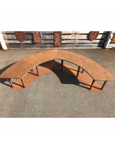 Grillstellen + große Gartengrills Gebogene Gartenbank mit Holzablage - Circle-Set - Bank - 160 cm Breit Diese wetterfeste stabil Grillstellen + große Gartengrills Gebogene Gartenbank mit Holzablage - Circle-Set - Bank - 160 cm Breit Diese wetterfeste stabil