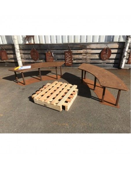 Grillstellen + große Gartengrills Gebogene Gartenbank mit Holzablage - Circle-Set - Bank - 160 cm Breit Diese wetterfeste stabil Grillstellen + große Gartengrills Gebogene Gartenbank mit Holzablage - Circle-Set - Bank - 160 cm Breit Diese wetterfeste stabil