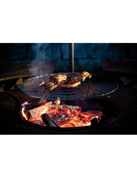Feuerschalen Feuerstelle Circle Komplett Set inkl. Schwenk-Grill und Bänken- Garten Grillstelle Dieser großer Grillpatz für Zuha