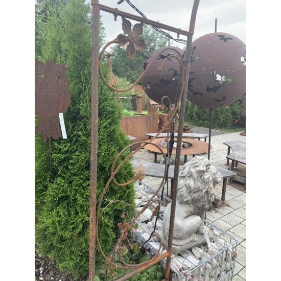 Rosenbögen und Rankhilfen Rost Rosenbogen art nouveau Seitenteil A Höhe 160,5 cm x Breite 44 cm Seitenteil A 160,5 x 44 cm